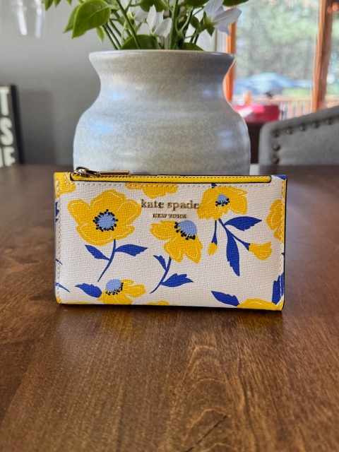 Kate Spade Morgan Sunshine Floral Small Slim Bifold Wallet KF964