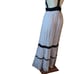 Anthropologie Lilka Maxi Dress Sz M White Stripe Bohemian Coastal Tiered Coastal