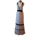 Anthropologie Lilka Maxi Dress Sz M White Stripe Bohemian Coastal Tiered Coastal