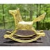 Vintage Solid Brass Rocking Horse Figurine Ornament Paperweight MCM -A88