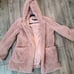 Kenneth Cole coat pink coat soft coat sherpa coat fluffy jacket pink coat
