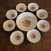 Vintage Bavaria Germany Schindig Fruit Dessert Bowls and Serving Bowl 9 piece