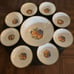 Vintage Bavaria Germany Schindig Fruit Dessert Bowls and Serving Bowl 9 piece
