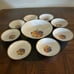 Vintage Bavaria Germany Schindig Fruit Dessert Bowls and Serving Bowl 9 piece