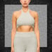 SKIMS Cozy Halter Bra Top in Aqua size S/M