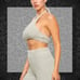 SKIMS Cozy Halter Bra Top in Aqua size S/M