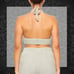 SKIMS Cozy Halter Bra Top in Aqua size S/M