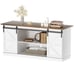 Farmhouse Sliding Barn Door TV Stand for TVs up to 65\