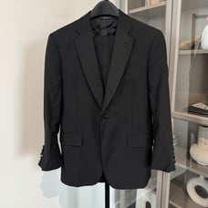 Brooks Brothers 1818 Madison 2 Peice Black Wool Satin Tuxedo Suit Coat Pants 40S