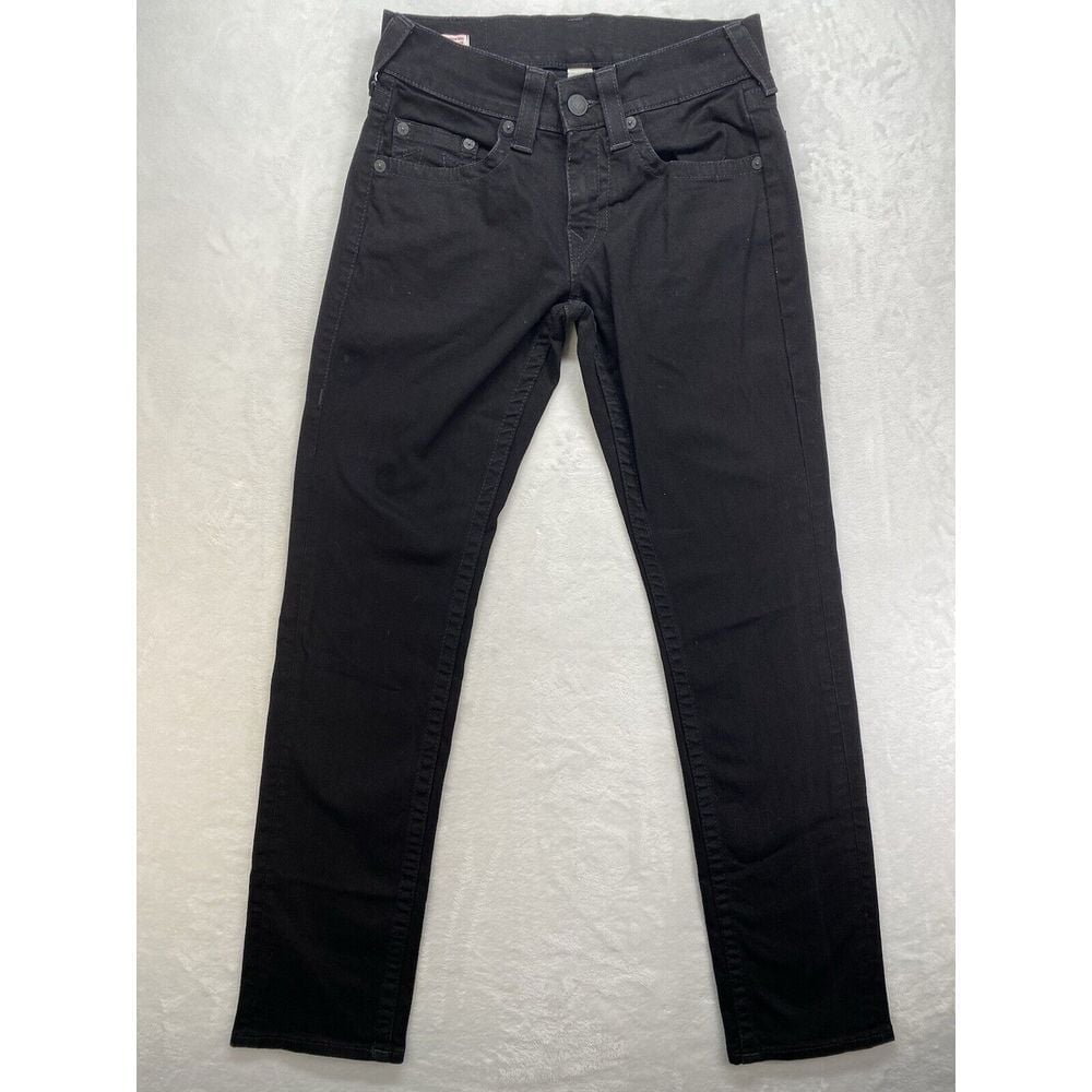 True Religion Geno Relaxed Slim Rinse Black No Flap Men's Jeans Size 29