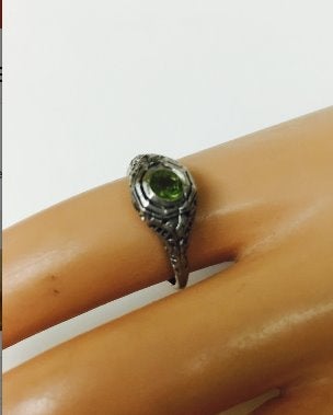 Vintage Sterling Silver Citrine Ring