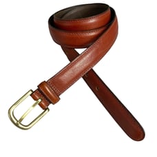 Dooney Bourke Belt Burgundy Leather Solid Brass Buckle Dress Preppy Mens Size 38