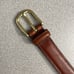 Dooney Bourke Belt Burgundy Leather Solid Brass Buckle Dress Preppy Mens Size 38