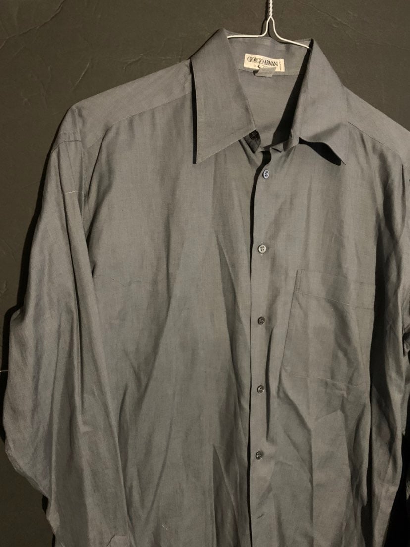 Dress GEORGIO ARMANI L/S MEN’S DRESS SHIRT SIZE 16/38 GREY
