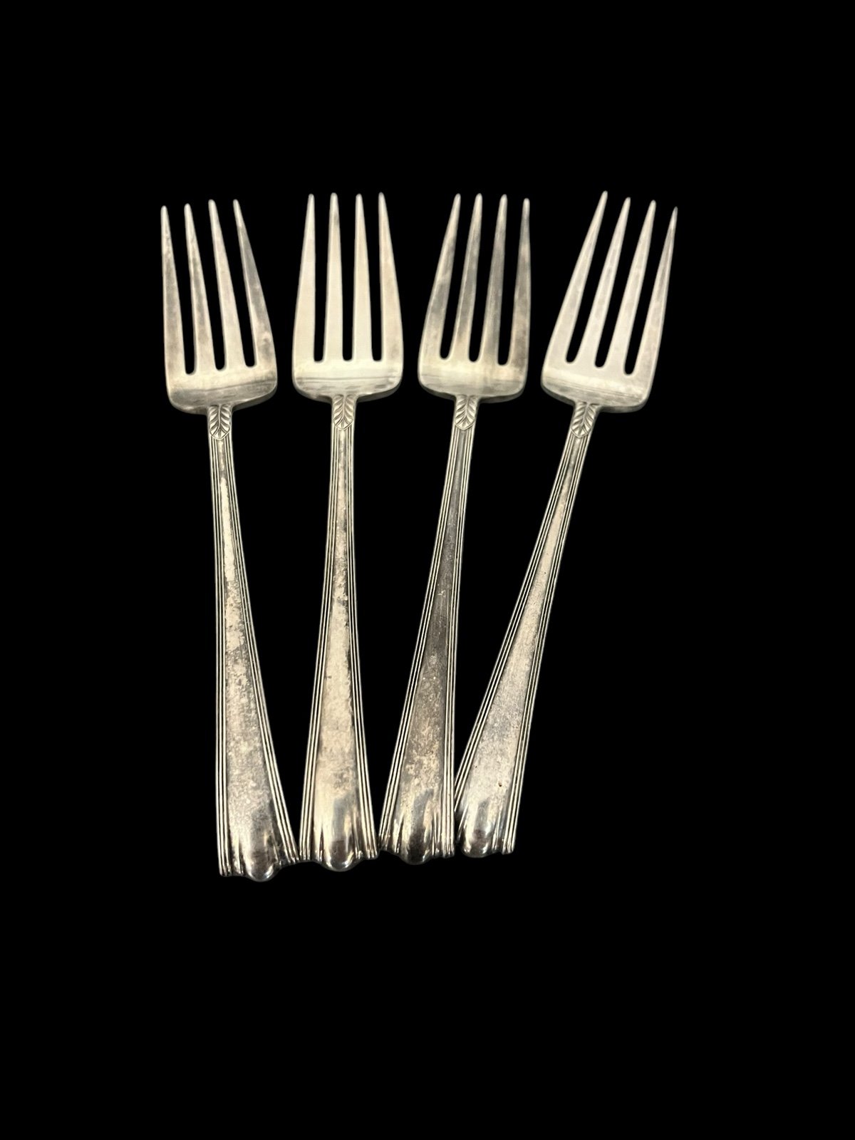 Lunt Treasure Sterling Silver 6 1/4” Place Fork American Directoire - Set of 4