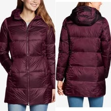 Eddie Bauer Luna Peak Purple Down Filled 550 Parka Size Small