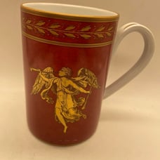 Vintage Mottahedeh Angel Gabriel Red Currant Porcelain Mug