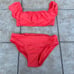 NWOB Bleu Rod Beattie off shoulder ruffle 2 piece swimsuit in shortcake size 4