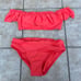 NWOB Bleu Rod Beattie off shoulder ruffle 2 piece swimsuit in shortcake size 4