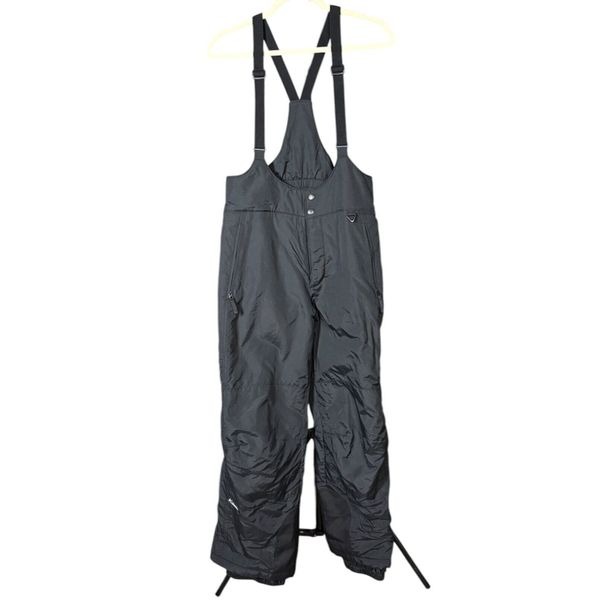 Columbia Snow Bib Women's Size Medium Black Zippered Pocket Adjustable Straps
