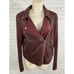 William Rast Burgundy Wilde Moto Jacket Collared Zip Up M