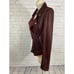 William Rast Burgundy Wilde Moto Jacket Collared Zip Up M