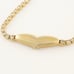 Vintage Speidel Heart Tennis Bracelet Gold Plated with Rhinestone