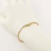 Vintage Speidel Heart Tennis Bracelet Gold Plated with Rhinestone