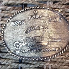 Cater mining company belt buckle