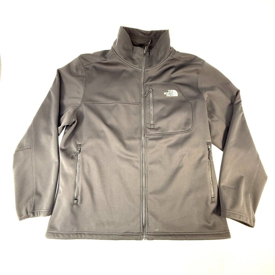 The North Face Jacket Mens XXL Black Apex Risor Windfall Softshell Fleece Lined