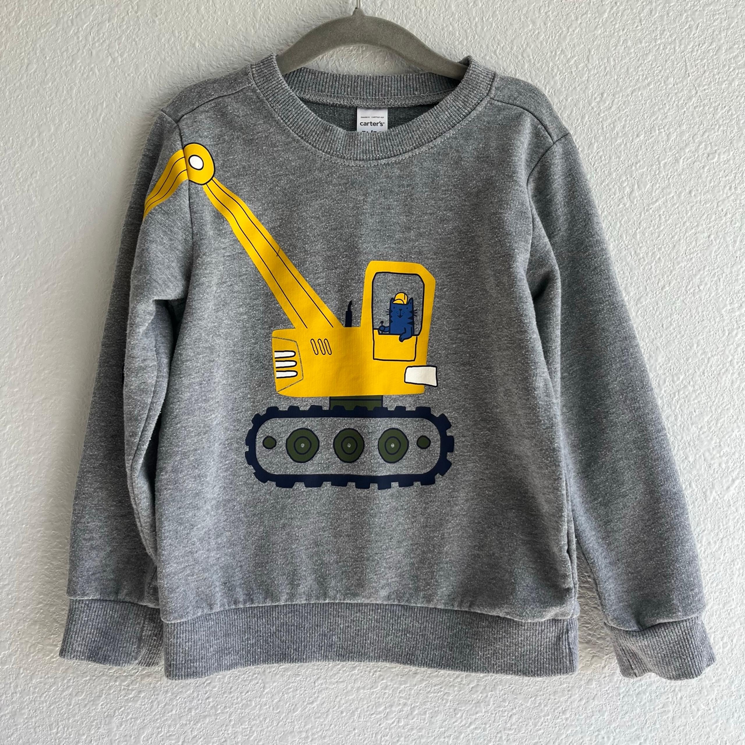Carter’s pullover gray construction sweatshirt