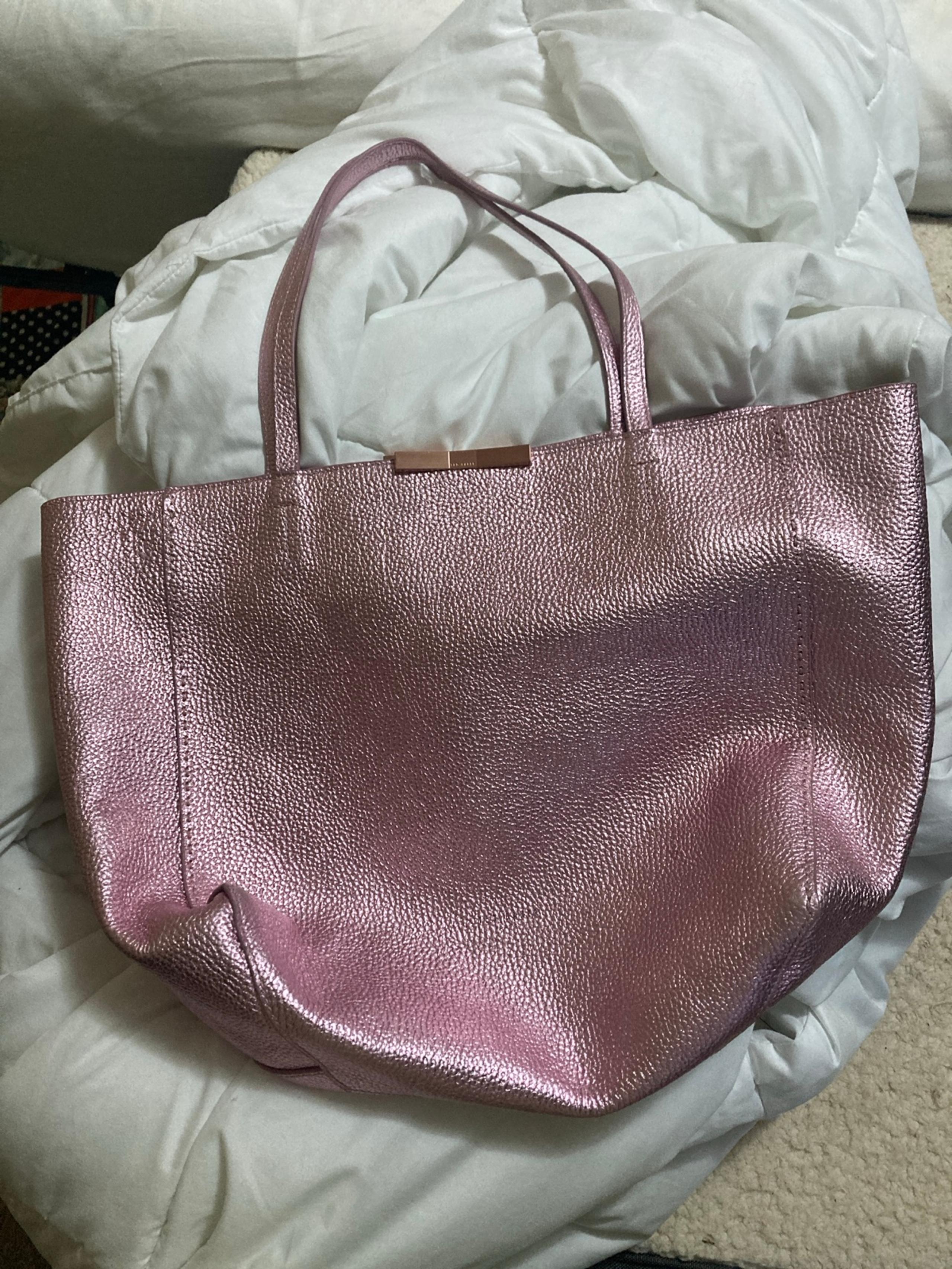 Ted Baker metallic pink tote