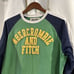 VTG Abercrombie & Fitch Men's Raglan Baseball Jersey Blue Green Long Sleeve XL