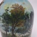Primitive Folk Art Jug Hand Painted Landscape Sail Boats Fishing Antique Jar