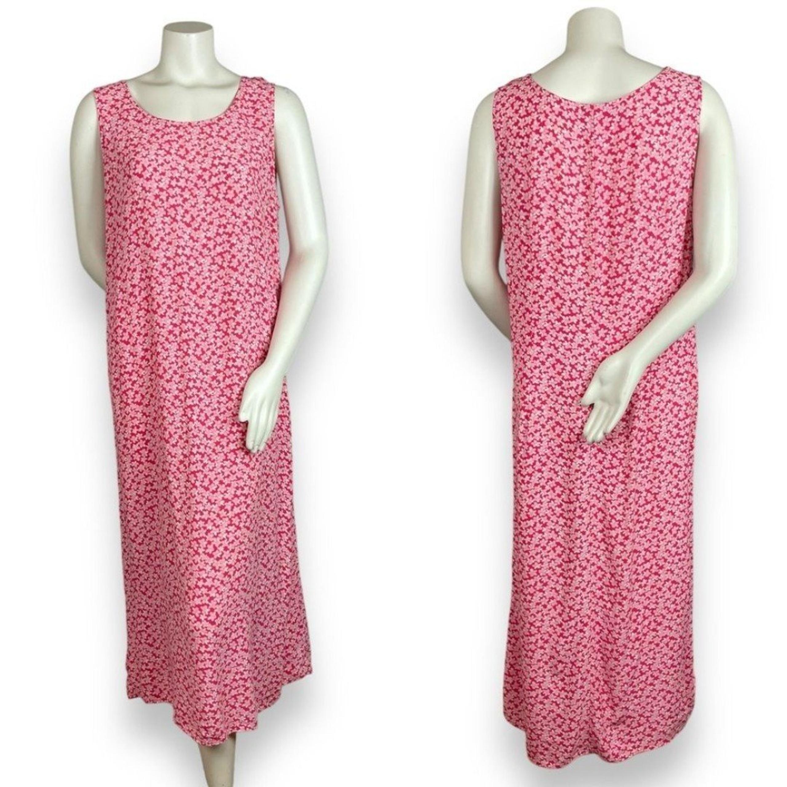 Vintage Floral Dress Carol Anderson Petites Pink Ditsy Print Girly Retro 90s