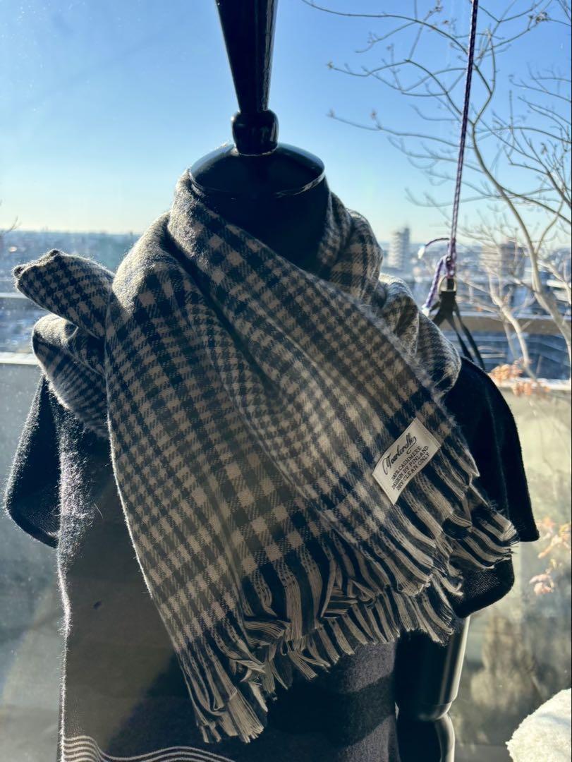 100% Cashmere British Trending New Arrival 25 madras Glenn Gray〇*:..