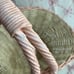 Vintage Shabby Chic Pink Rose Bouquet Hand printed Wicker Rose Basket