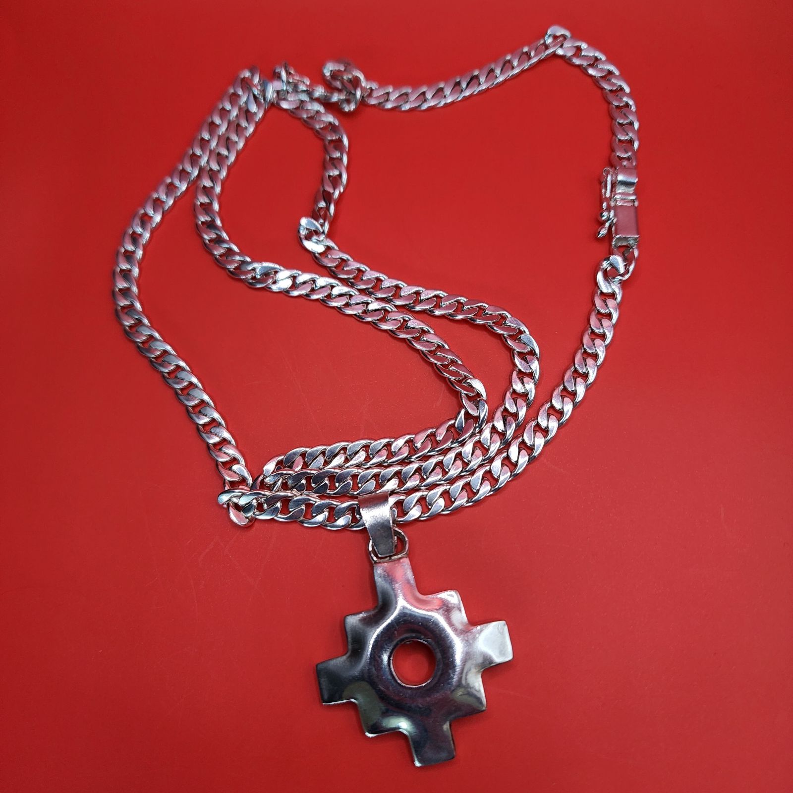 Chakana/inca cross silver chain