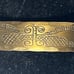 Vintage 1973 MCM Brass Sutton Cuff Bracelet Egyptian Revival Signed!