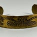 Vintage 1973 MCM Brass Sutton Cuff Bracelet Egyptian Revival Signed!