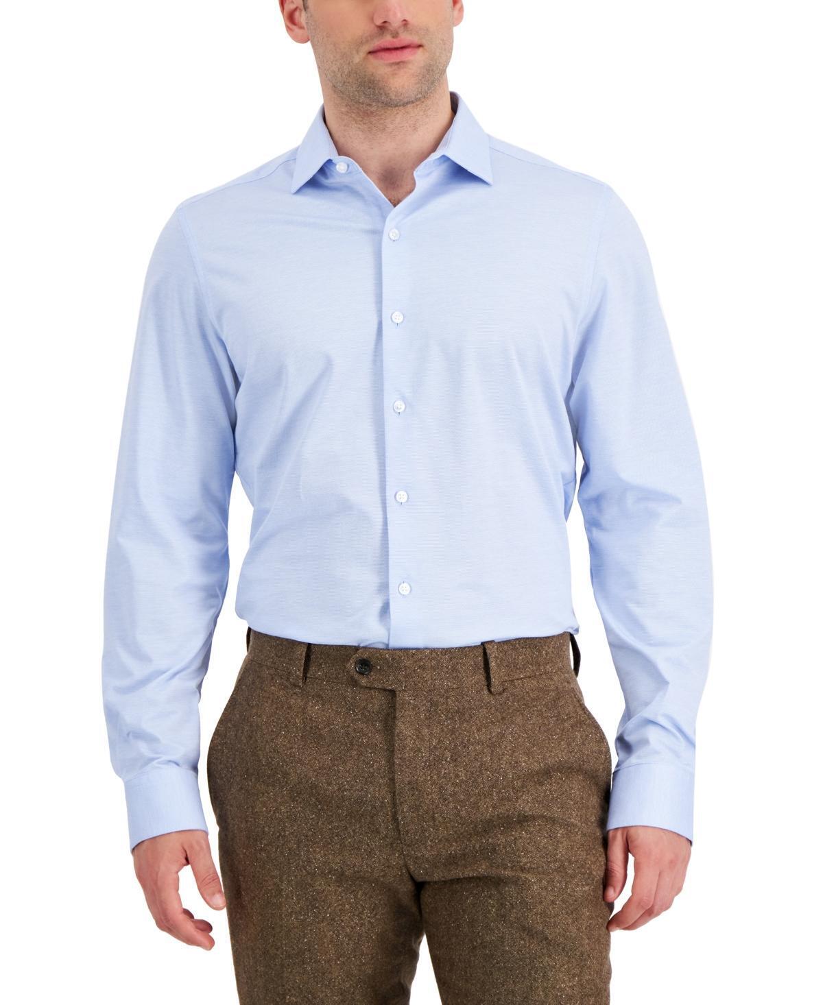 Bar Iii Men's Slim-Fit Performance Stretch Solid Pique Knit Dress Shirt S