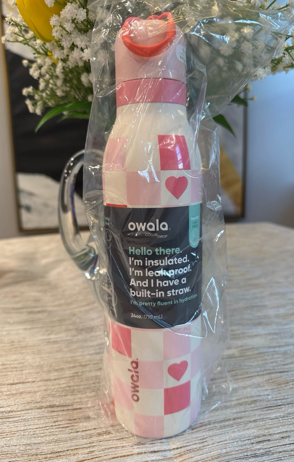 Owala Check Me Out Free sip 32oz Valentine’s Day Color Drop 2025 FAST SHIPPING