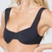 NWOT L*Space Black Tori Amal Underwire Bikini Top Size Medium