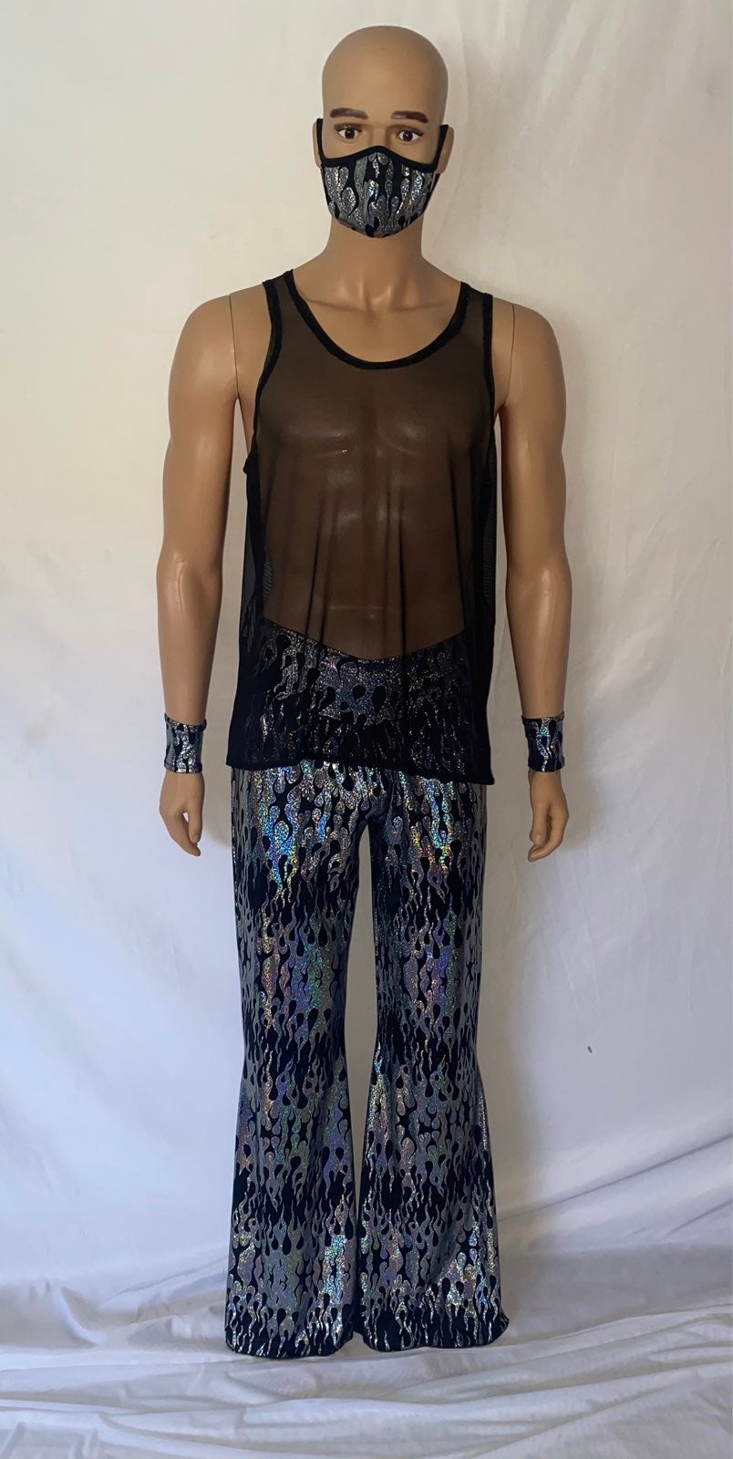Men's sheer mesh tank top