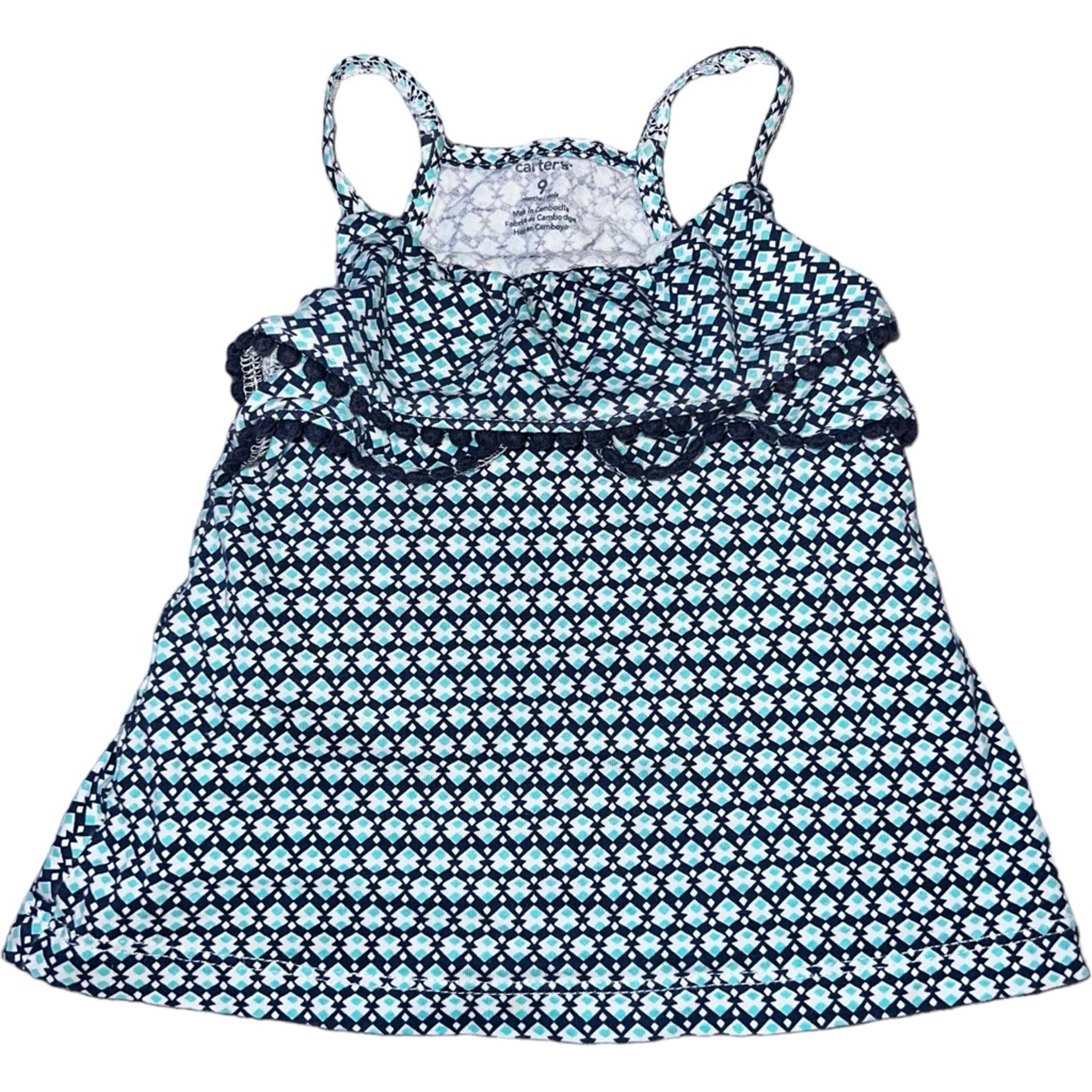 Girls Carter's Tank Top Size 9 Months Blue/Green