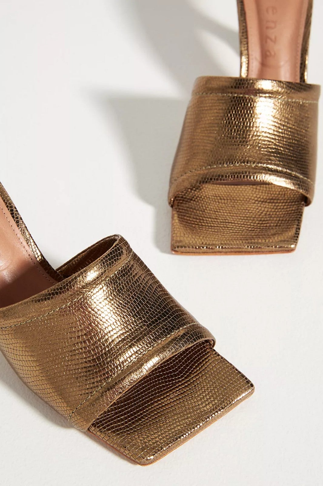 Anthropologie Vicenza Metallic Mules
