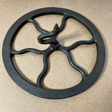 Antique 1880s SINGER Treadle Sewing Machine Cabinet Base Cast Iron Fly Wheel