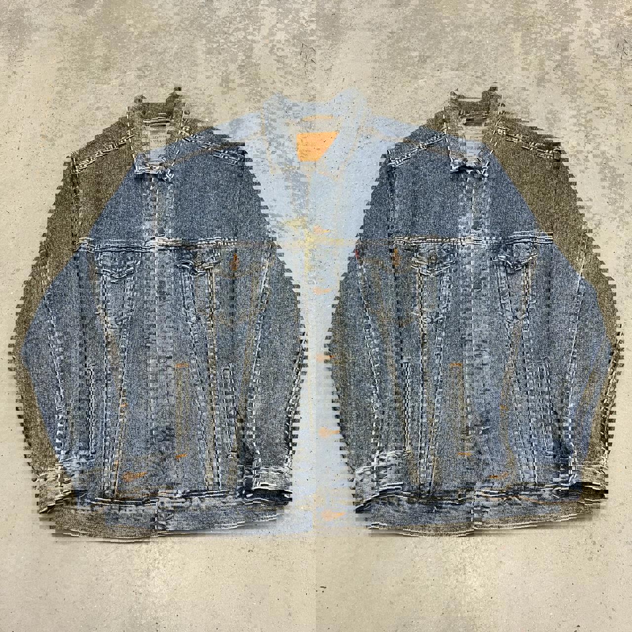 vintage levis made in usa faded blue denim jean jacket