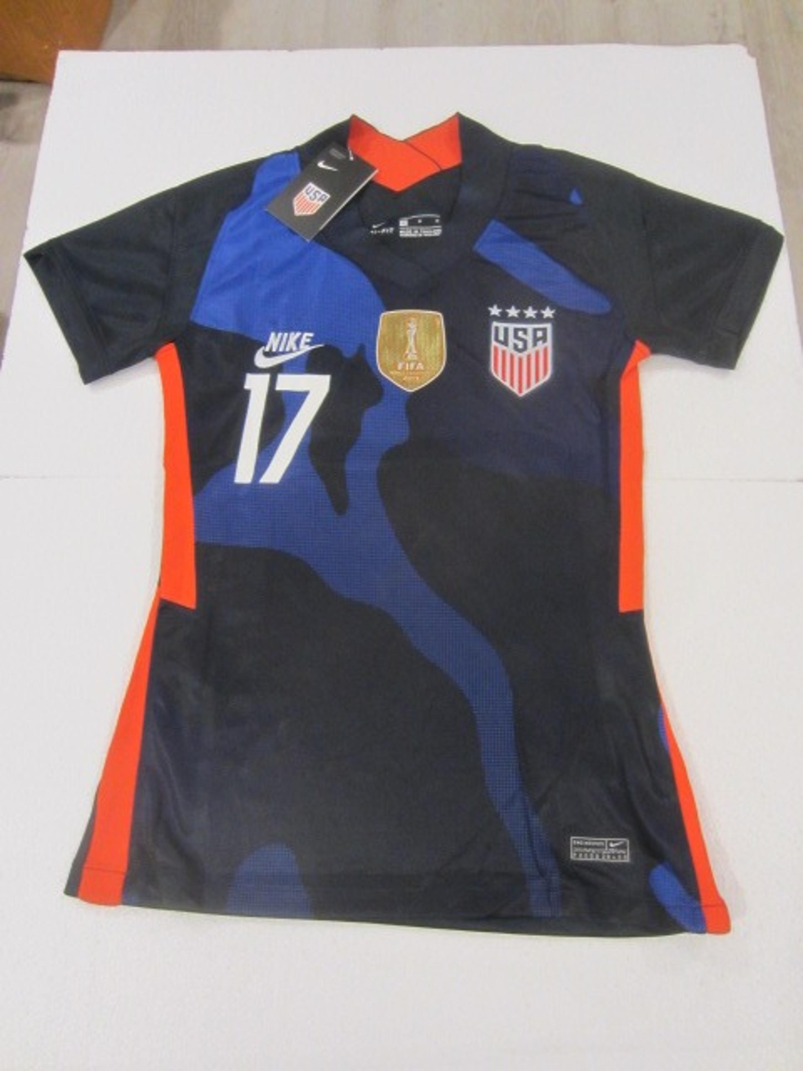 Tobin Heath #17 USA USWNT 4 Star Blue Away Womens Soccer Jersey 2020-2021