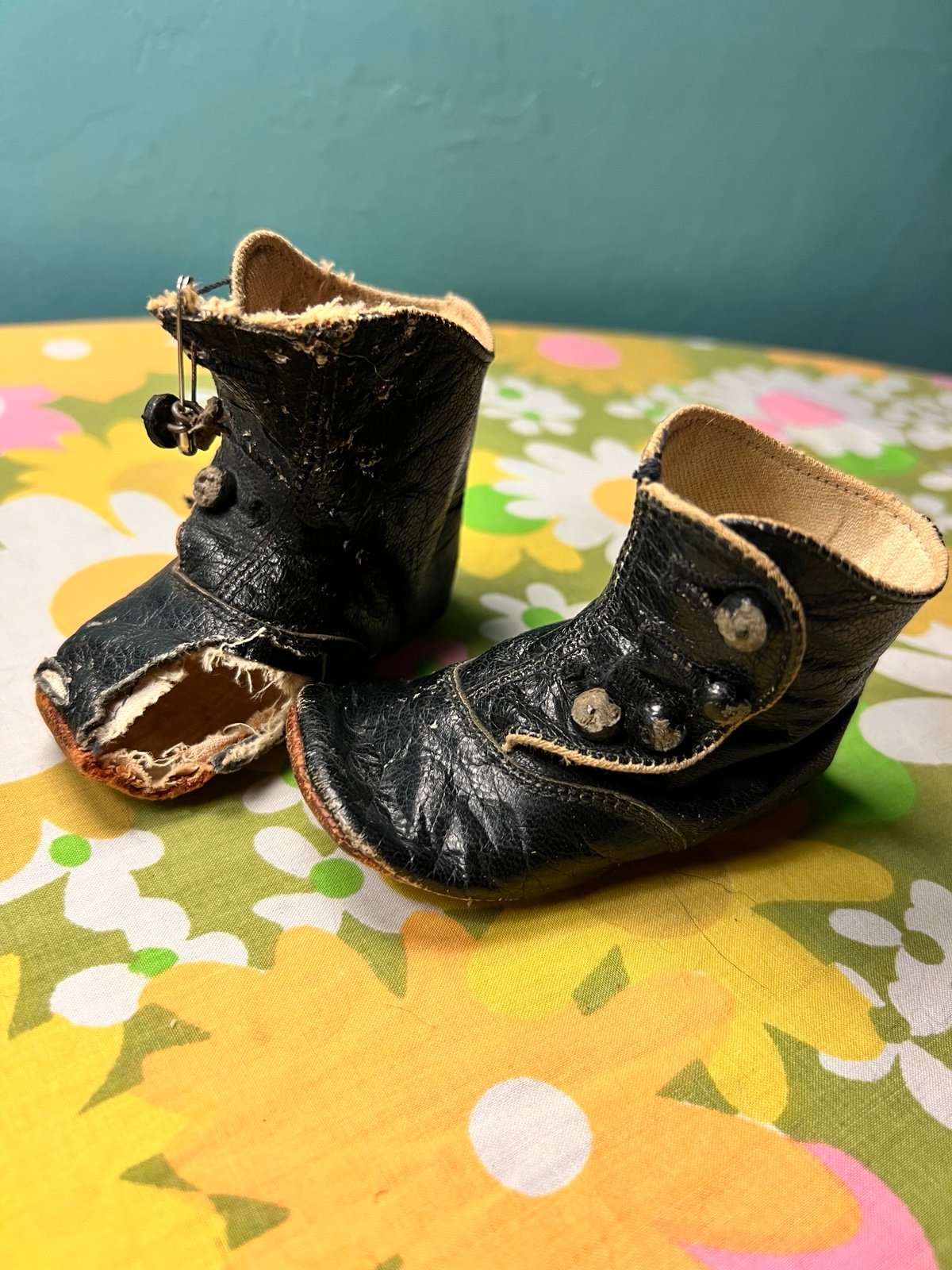 Antique Victorian doll boots shoes